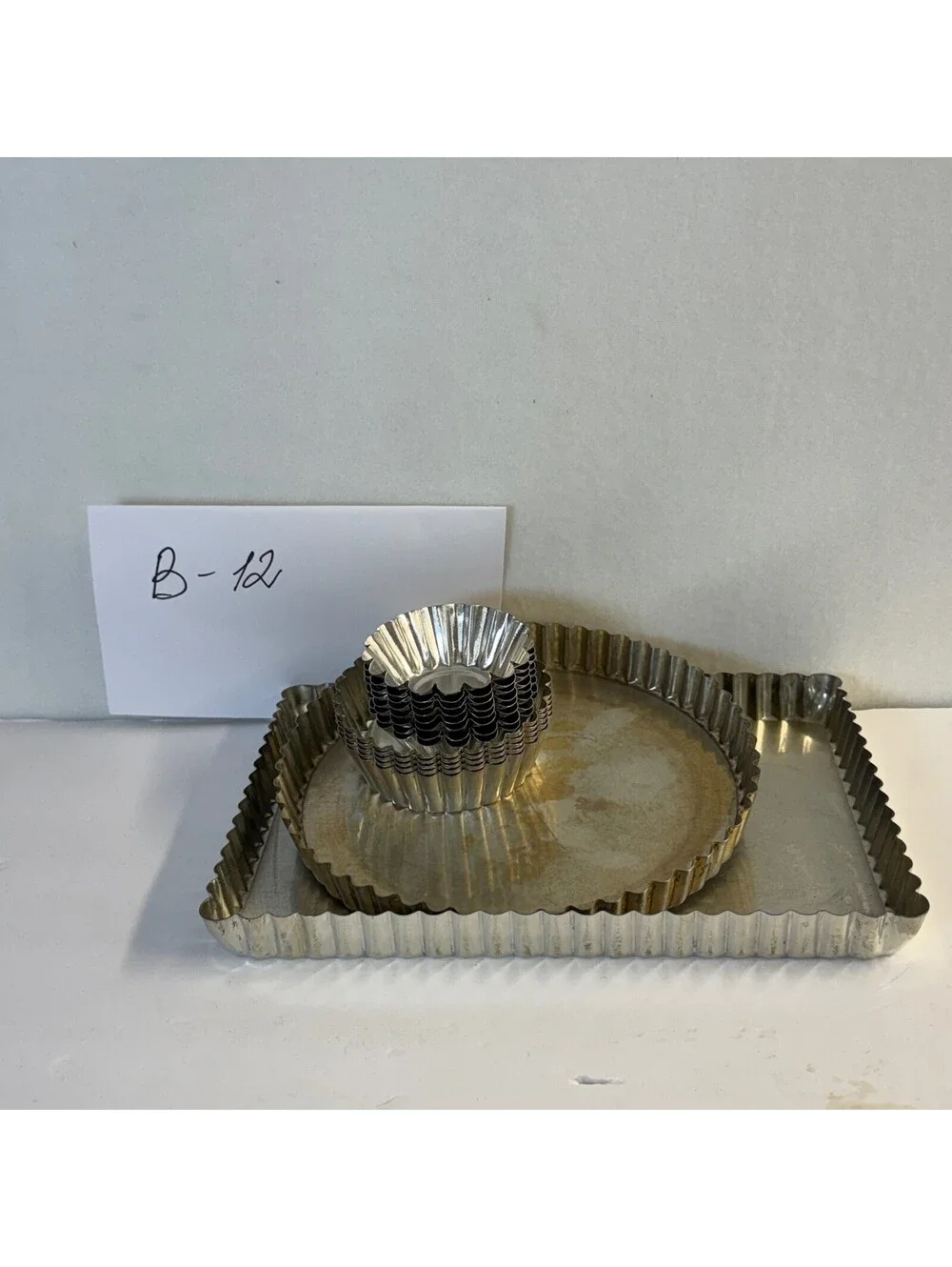 Vintage French Fluted Tart Pan & Mold Lot - Made in France - Storage B-12